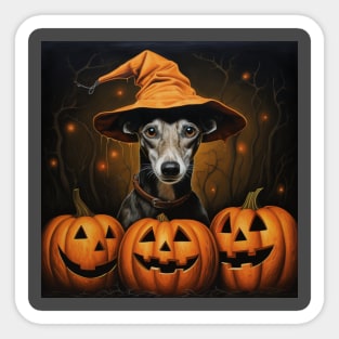 Whippet Halloween Sticker